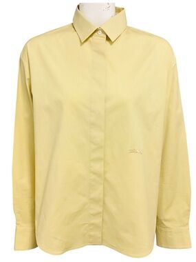 LONGCHAMP PISTACHIO STRETCH COTTON POPLIN SHIRT
